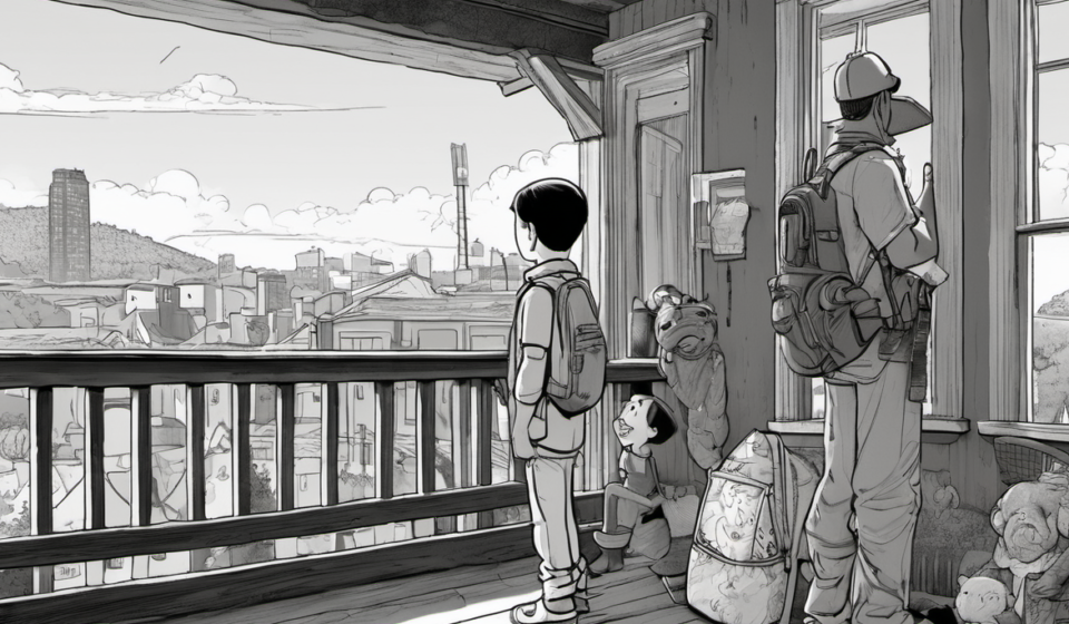 A Kid’s Run‑Away Attempt Highlights the Reality of the World — AI-generated editorial illustration