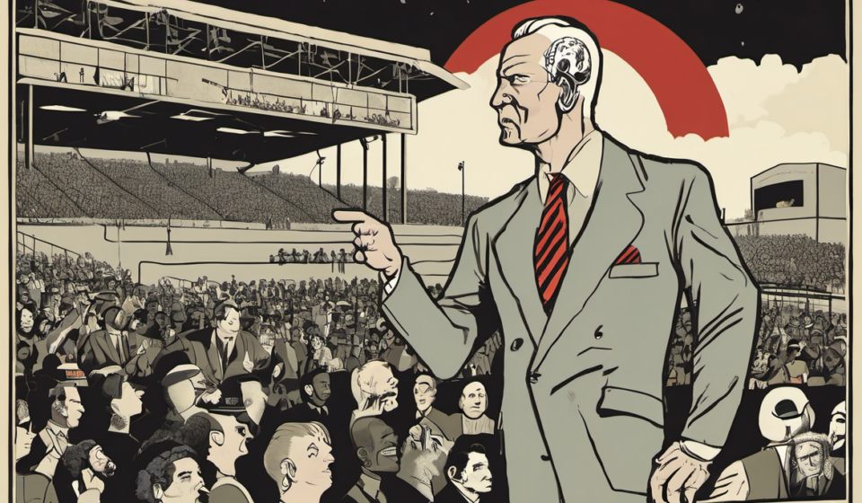 Mike Huckabee Accuses Macklemore of Antisemitism Over Hamas Support — AI-generated editorial illustration