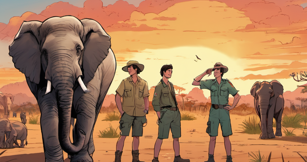 David Dobrik and Friends Take a Wild Safari Adventure in South Africa — AI-generated editorial illustration