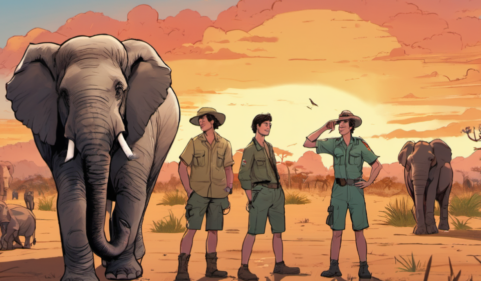 David Dobrik and Friends Take a Wild Safari Adventure in South Africa — AI-generated editorial illustration