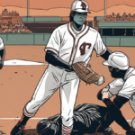 Mets’ Jared Young Survives Scary Collision With Nolan McLean — AI-generated editorial illustration