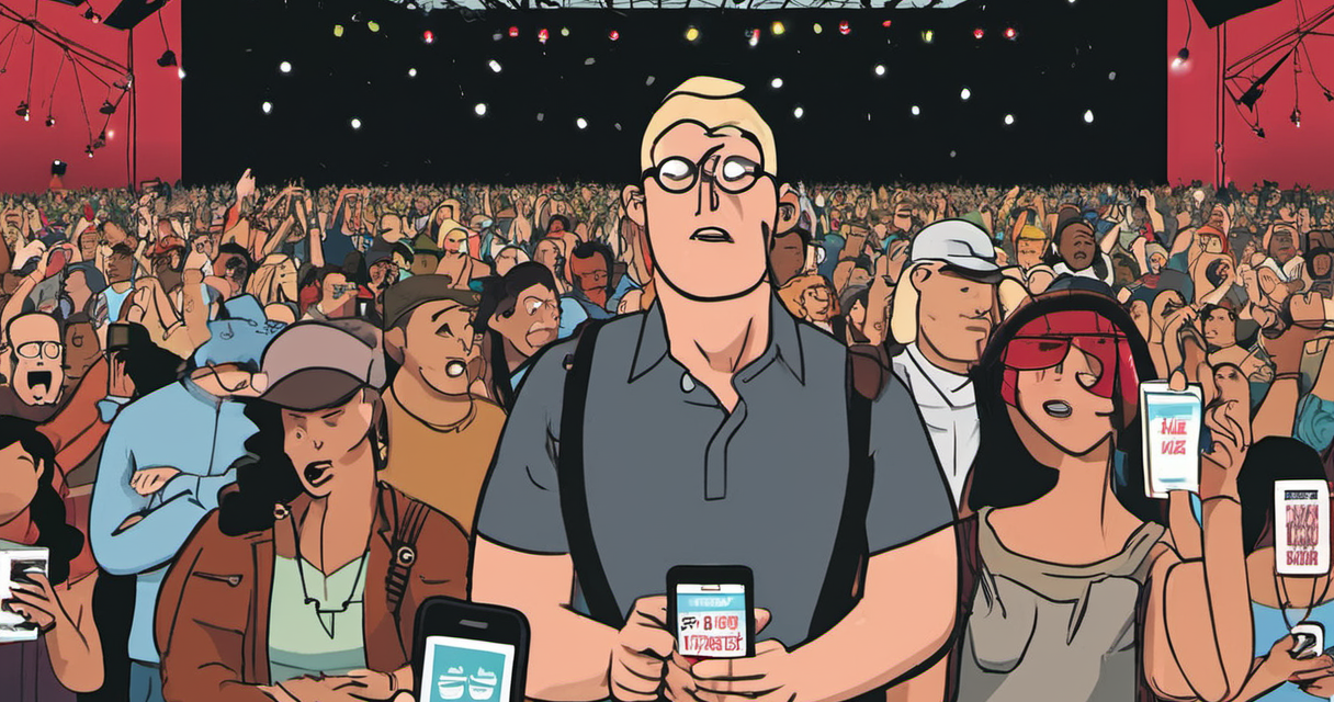 Ticketmaster Refund Chaos Hits Ed Sheeran Fans — AI-generated editorial illustration