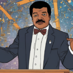 Neil deGrasse Tyson Urges Calm on AI Fears, Highlights Benefits — AI-generated editorial illustration