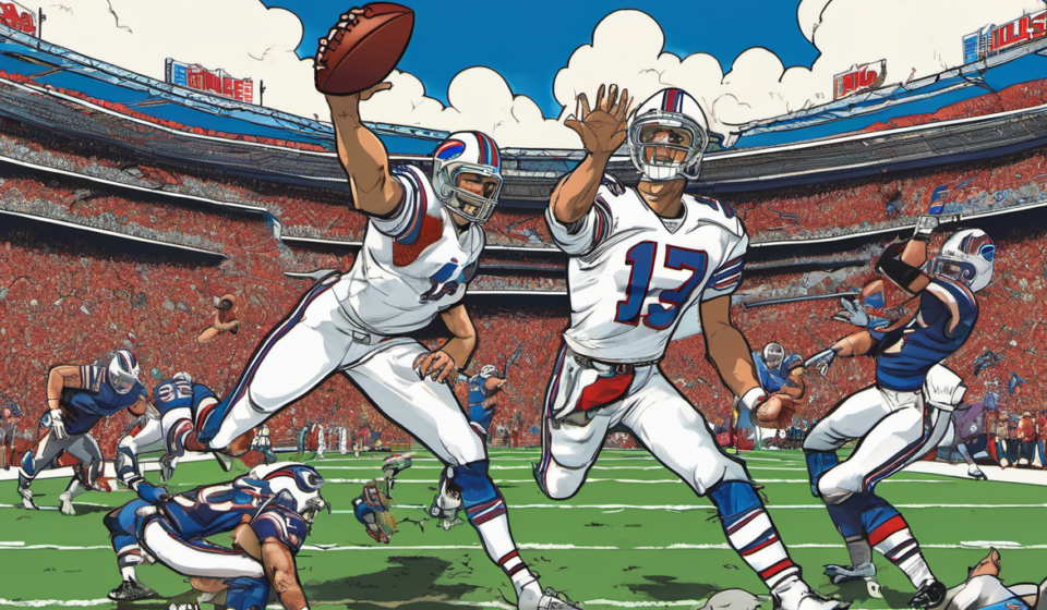 Bills’ Dominant Win Over Lions Signals Super Bowl Potential — AI-generated editorial illustration