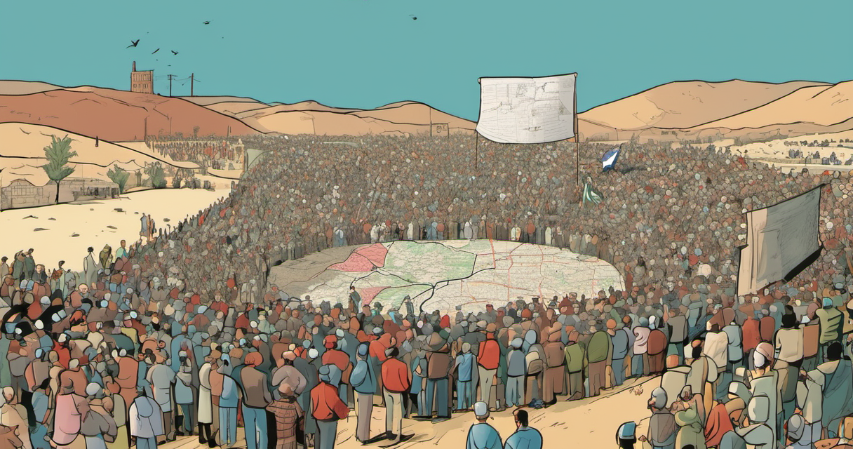 Sen. Fetterman Critiques Macklemore’s ‘Free Palestine’ Shout at Concert — AI-generated editorial illustration