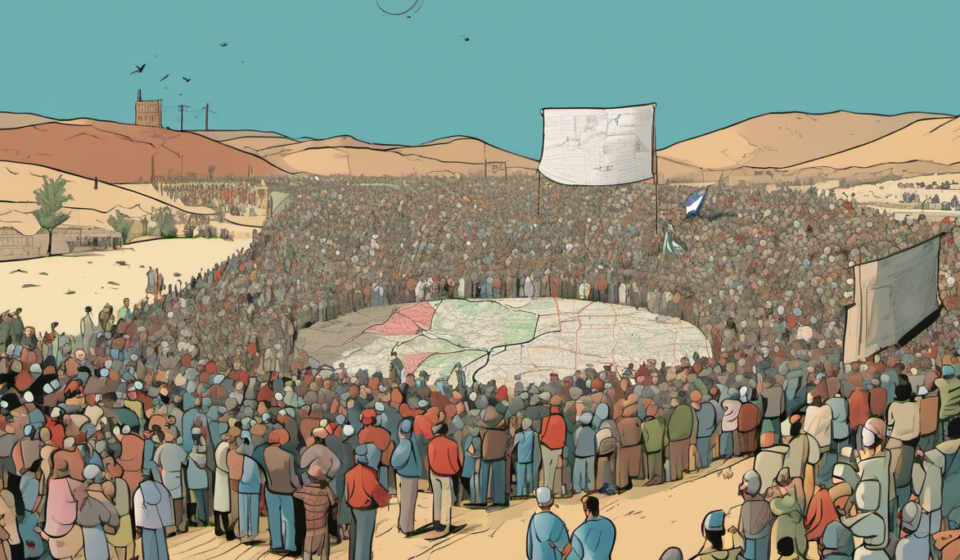 Sen. Fetterman Critiques Macklemore’s ‘Free Palestine’ Shout at Concert — AI-generated editorial illustration