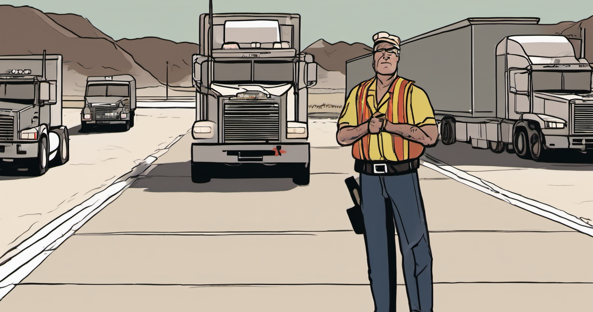 Sikh Truck Driver Survives 17 Stabs at Wyoming Rest Stop — AI-generated editorial illustration