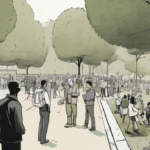 Tech That Pulls You Out of Your Phone and Into Local Life — AI-generated editorial illustration