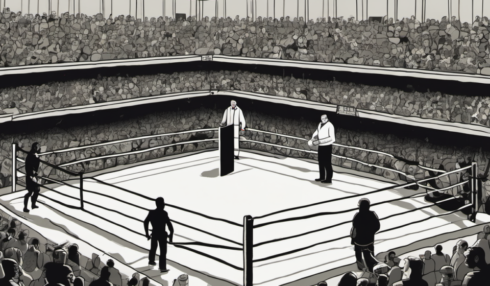 Jake Hager’s Eye Injury Highlights Tough Losses at Power Slap — AI-generated editorial illustration