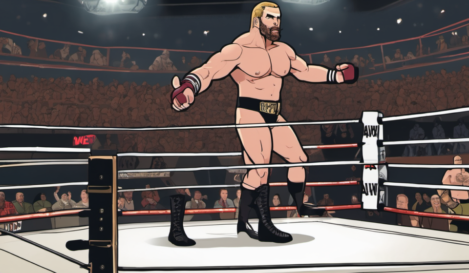Swerve Strickland Calls MJF’s Finisher a Rip-Off — AI-generated editorial illustration