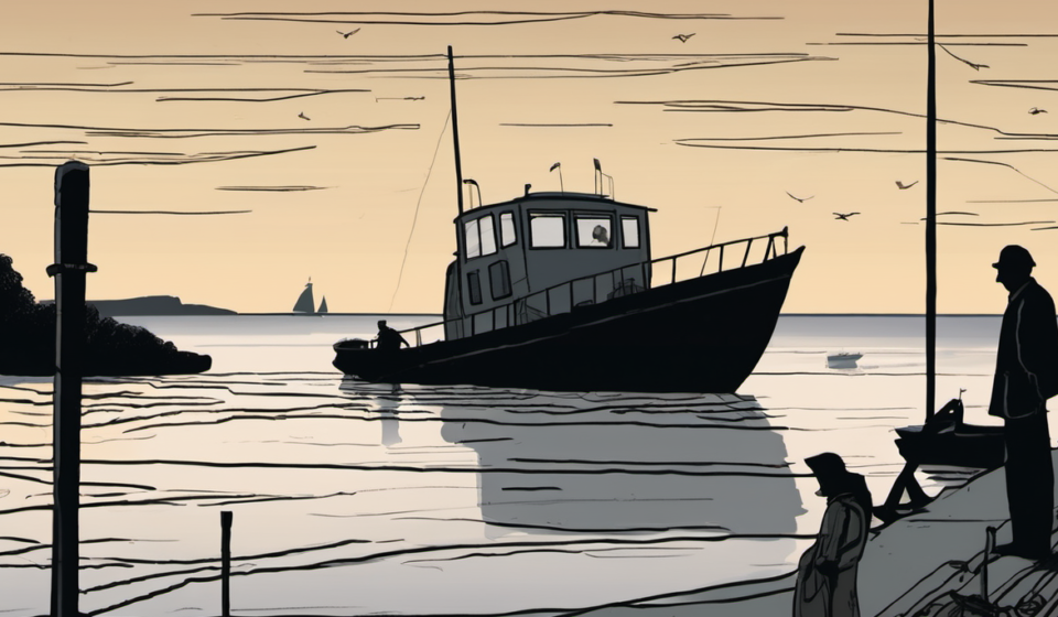 Ex-Budget Official Fleeing U.S. Faces 10-Year Prison Sentence — AI-generated editorial illustration