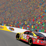Ty Gibbs Honors Kyle Busch with M&M Paint Scheme at Bristol — AI-generated editorial illustration