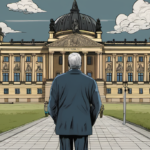 German Chancellor Faces Crisis as Far‑Right AfD Gains Momentum — AI-generated editorial illustration