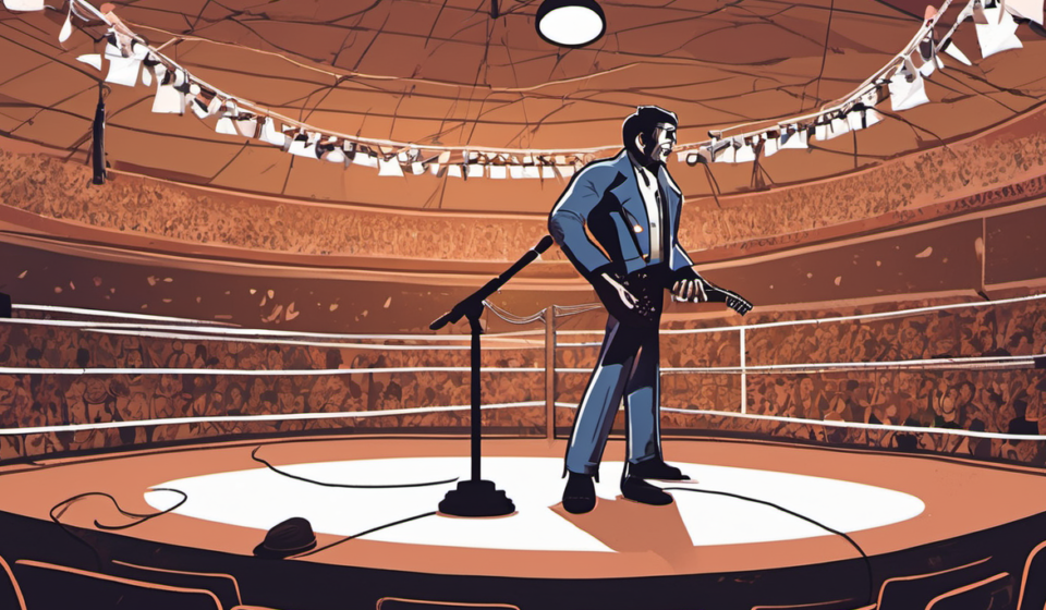 Jim Johnston’s ‘Half-Assed Lie’ That Sparked a WWE Music Legacy — AI-generated editorial illustration