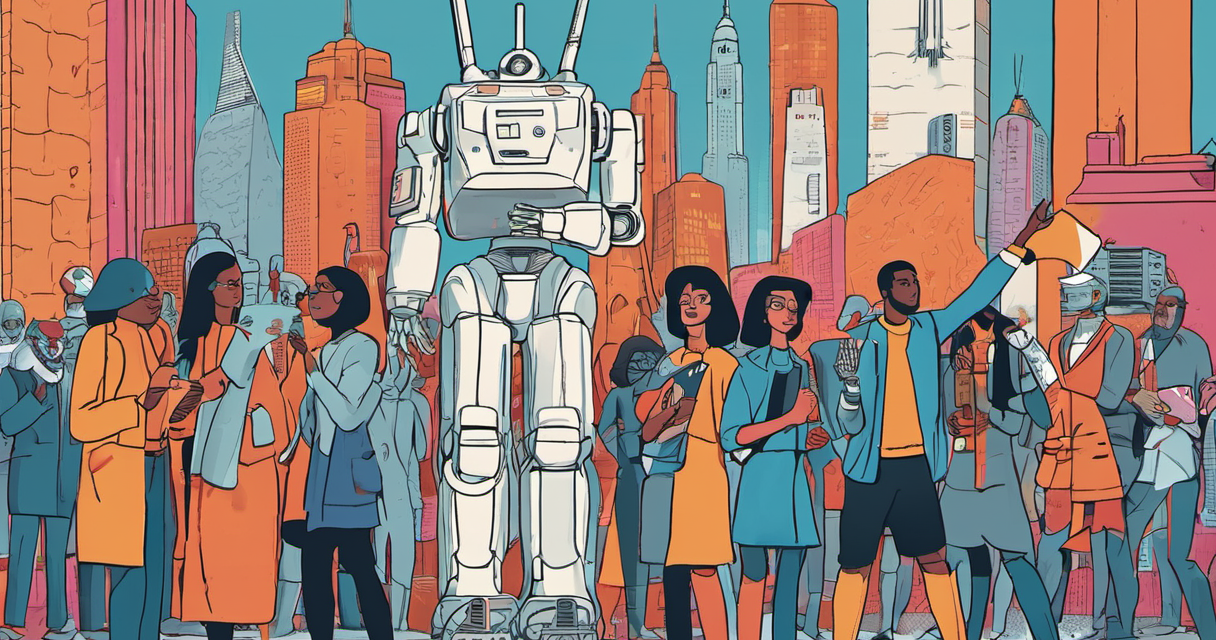Americans Want to Slow AI Growth, Not Halt It, Poll Shows — AI-generated editorial illustration