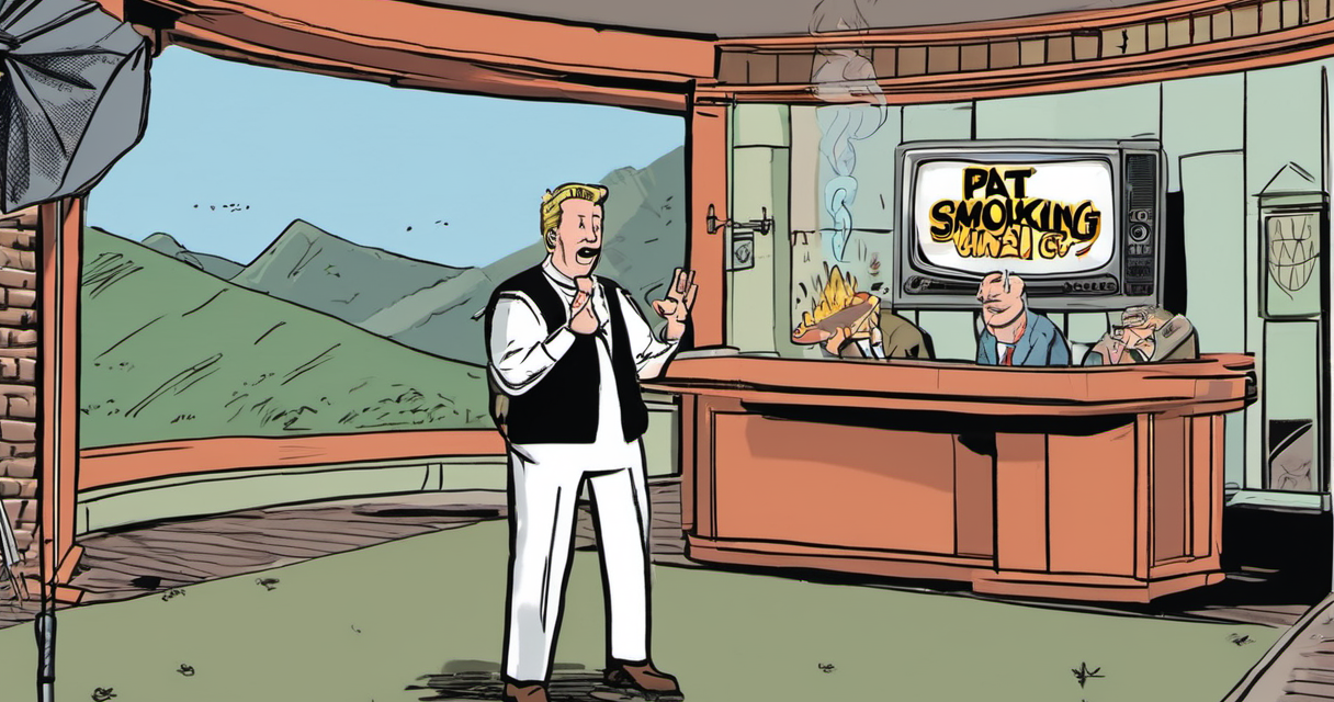 Pat McAfee Clarifies Smoking Rumors After ESPN Show Clip — AI-generated editorial illustration