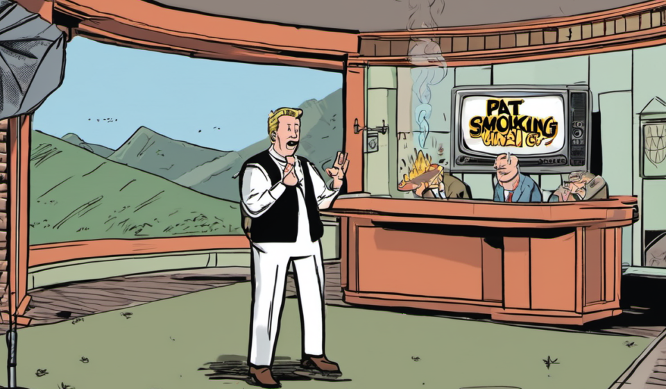 Pat McAfee Clarifies Smoking Rumors After ESPN Show Clip — AI-generated editorial illustration