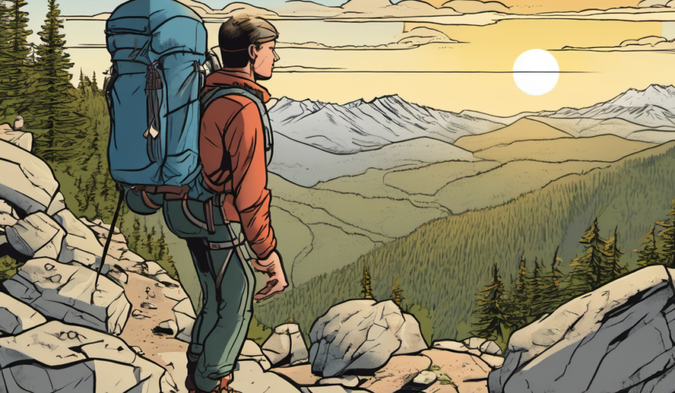 Hiker 61 Resets Dislocated Shoulder to Reach Mount Washington Summit — AI-generated editorial illustration