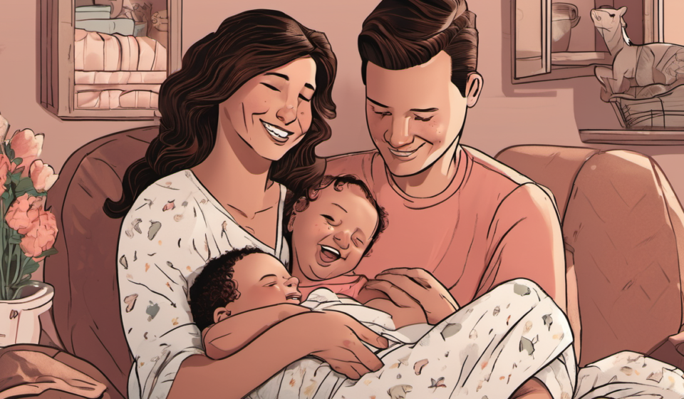 Millie Bobby Brown and Jake Bongiovi Expand Family with Adopted Baby — AI-generated editorial illustration
