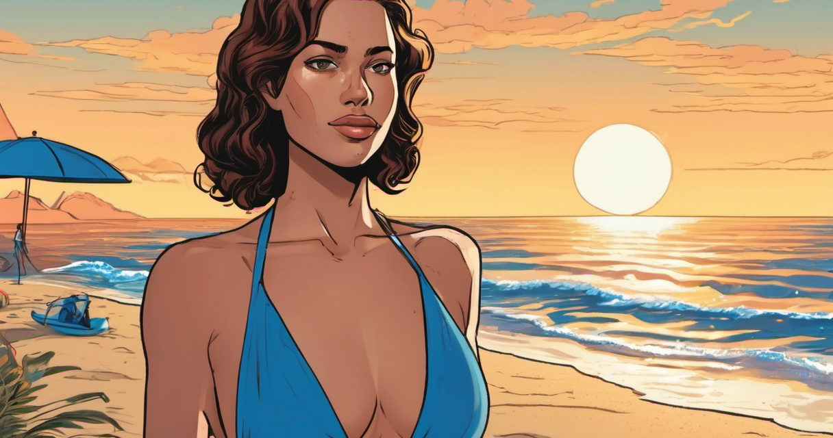 Kaliii Turns Heads in Blue Swimwear for Thirsty Thursday — AI-generated editorial illustration