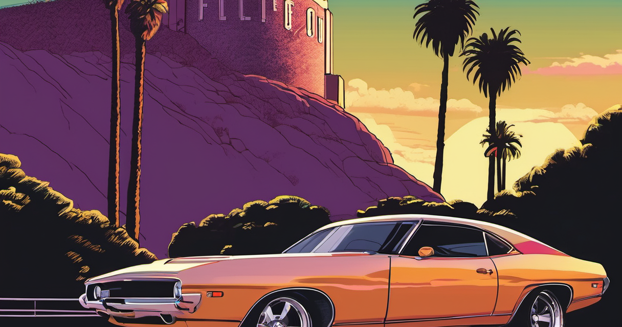 Fast & Furious Ride Lights Up Hollywood Sign in New Universal Studio Attraction — AI-generated editorial illustration