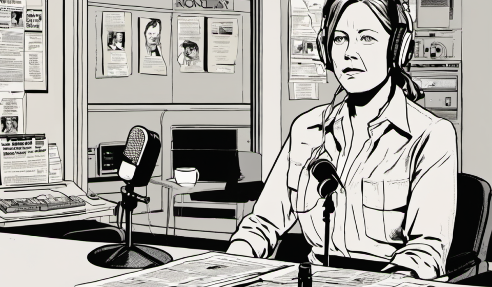 John Hinckley Jr. Launches Podcast, Aims to Interview Jodie Foster — AI-generated editorial illustration