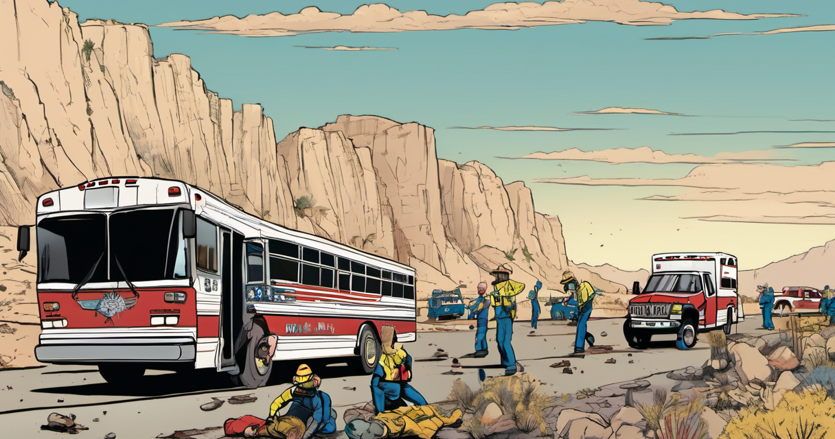 Cody Rhodes’ Tour Bus Involved in Texas Accident Before SmackDown — AI-generated editorial illustration