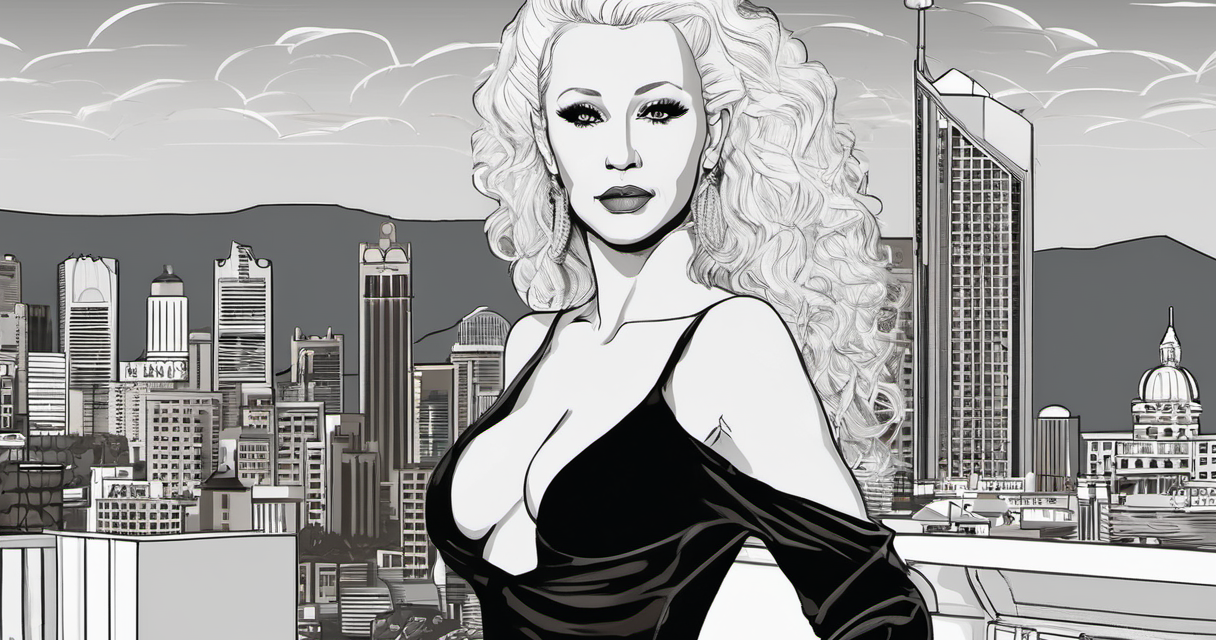 Christina Aguilera Shines in Bold Black Dress at Monaco Gala — AI-generated editorial illustration