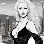 Christina Aguilera Shines in Bold Black Dress at Monaco Gala — AI-generated editorial illustration