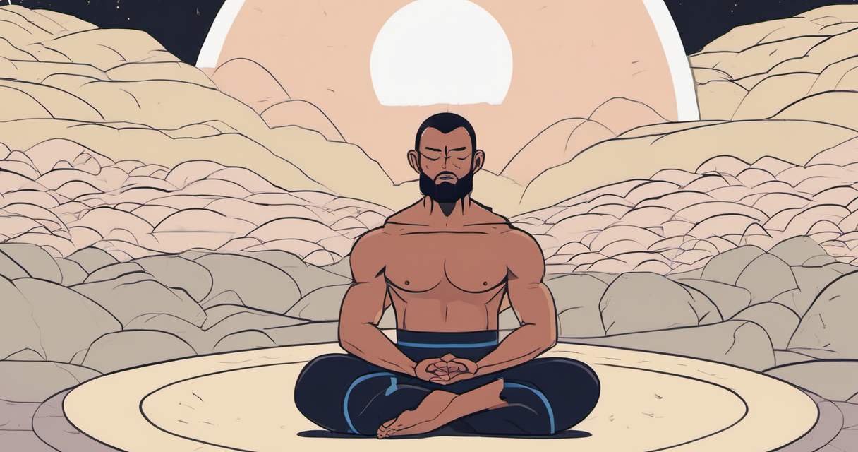 Big E Shares How Daily Meditation Helped Him Beat Depression — AI-generated editorial illustration