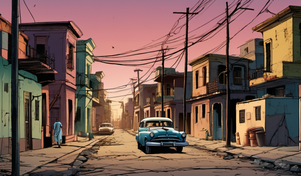 Cuba’s Power Grid Collapse Leaves Millions in Darkness — AI-generated editorial illustration