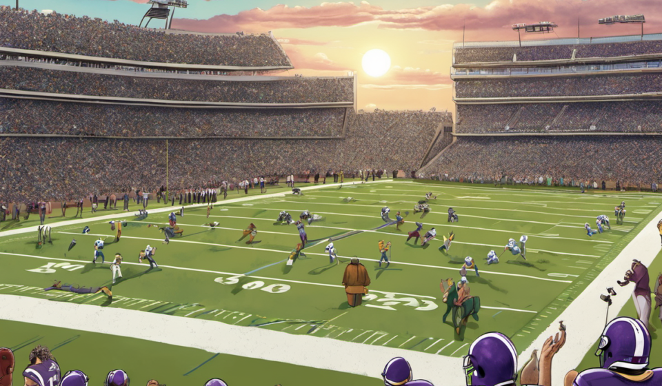 Vikings Switch to Carson Wentz as Week 2 Starter After Murray’s Concussion — AI-generated editorial illustration