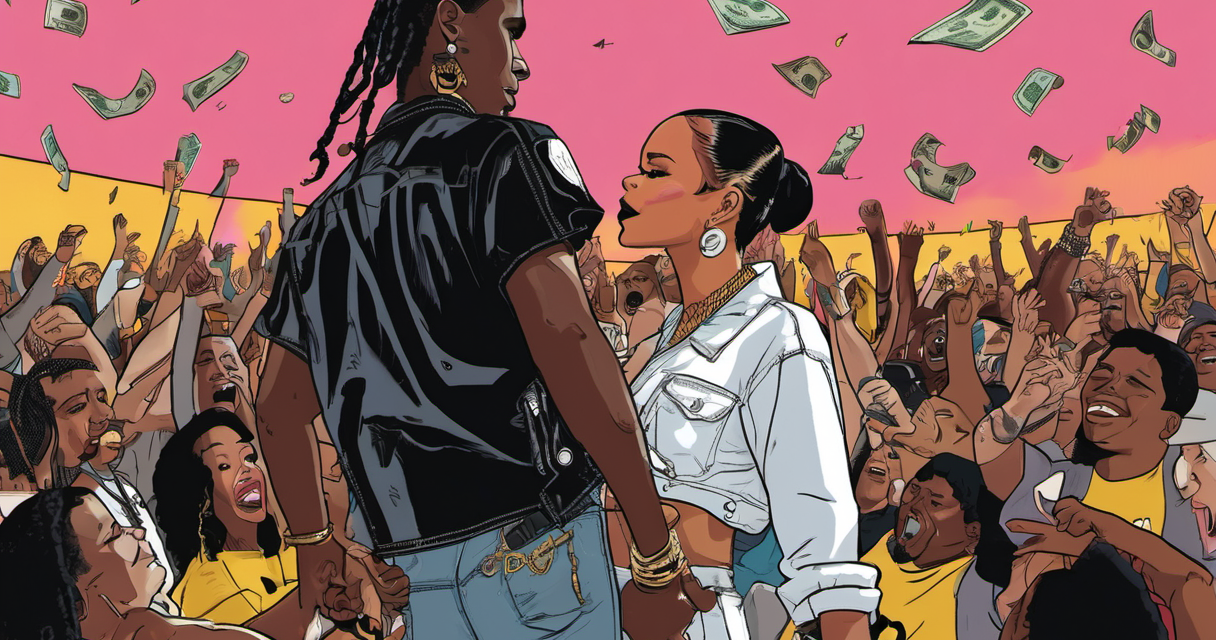 A$AP Rocky Turns Copenhagen Concert Into Family Surprise — AI-generated editorial illustration