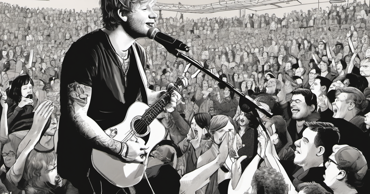 Ed Sheeran Poised to Perform Solo in Philadelphia After Macklemore Exit — AI-generated editorial illustration