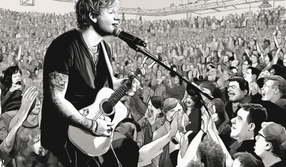 Ed Sheeran Poised to Perform Solo in Philadelphia After Macklemore Exit — AI-generated editorial illustration