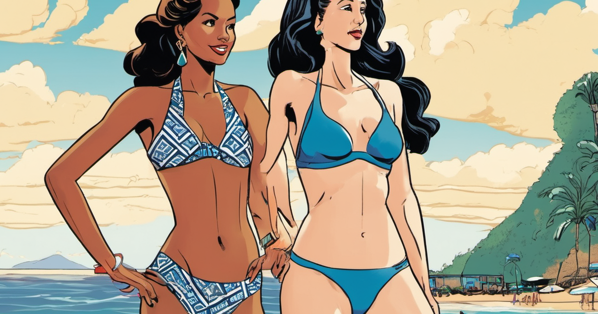 Paige VanZant and Tana Mongeau Show Off Beach Buns in Summer Splash — AI-generated editorial illustration