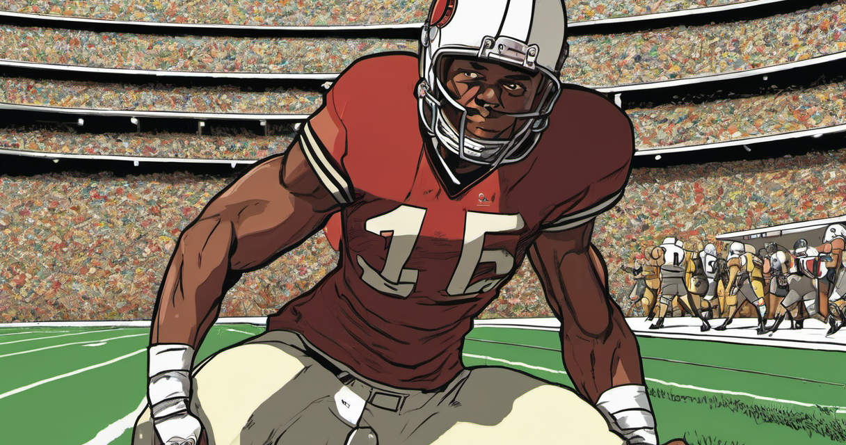 Jeremiah Smith Sets New Ohio State Receiving Yard Record — AI-generated editorial illustration