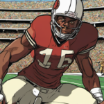 Jeremiah Smith Sets New Ohio State Receiving Yard Record — AI-generated editorial illustration