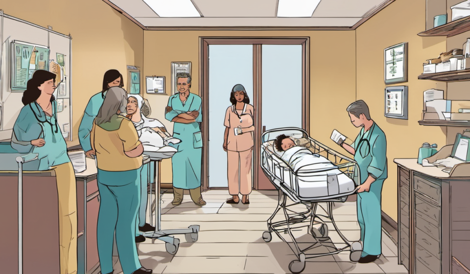 Surrogate McKenna West’s Newborn Sparks Legal Battle — AI-generated editorial illustration