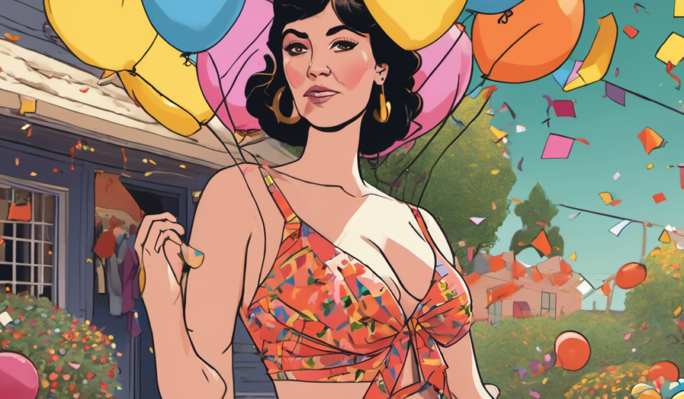 Rachel Sennott Celebrates 31st Birthday with Bold Fashion & Flashy Photos — AI-generated editorial illustration