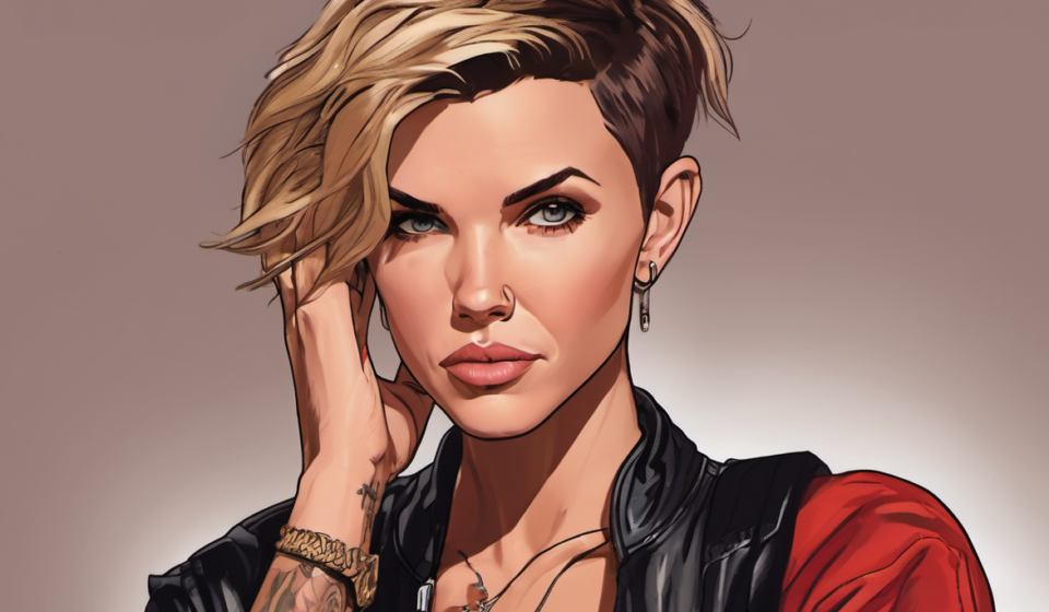 Ruby Rose Breaks Down Over Late Friend Hayden Panettiere — AI-generated editorial illustration