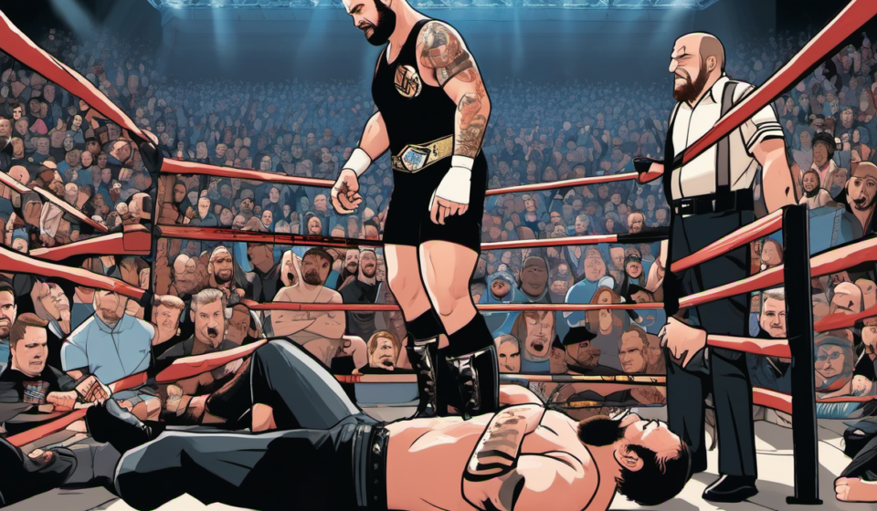 CM Punk’s Belt Bash Leaves WWE SmackDown Fans Confused — AI-generated editorial illustration
