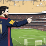 Messi’s Finger‑Pointing Moment After Campeones Cup Final — AI-generated editorial illustration