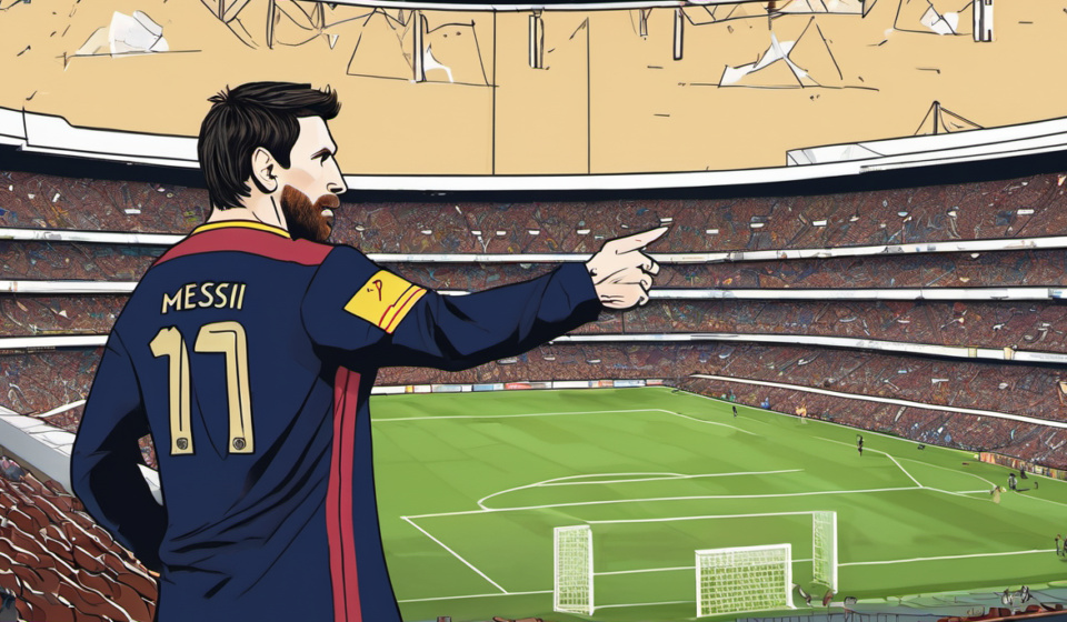 Messi’s Finger‑Pointing Moment After Campeones Cup Final — AI-generated editorial illustration