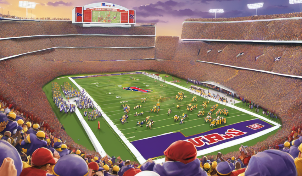Ole Miss Upsets LSU 32-24, Dismantling Kiffin’s Return — AI-generated editorial illustration