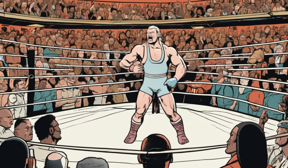 AEW Turns Adam Copeland’s “Aw, Dude” Meme Into New Merch — AI-generated editorial illustration