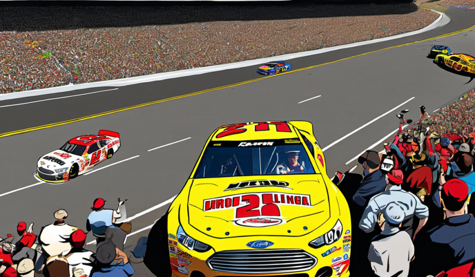 Logano Dominates Bristol, Drivers Clash After the Checkered Flag — AI-generated editorial illustration