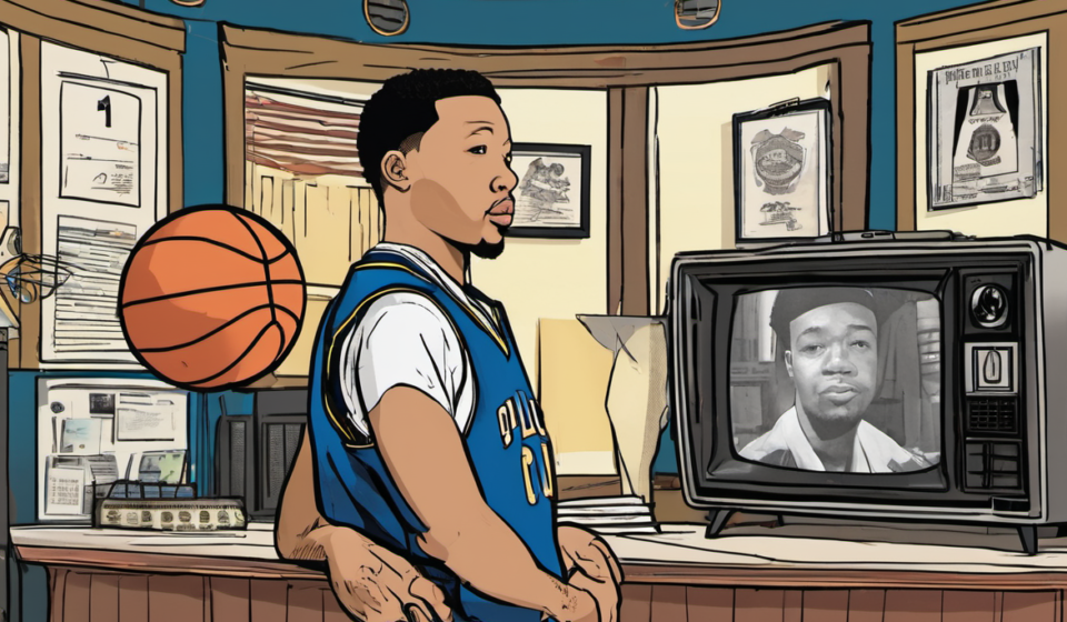 Jalen Brunson Scores a TV Play: From Knicks Court to SVU Set — AI-generated editorial illustration