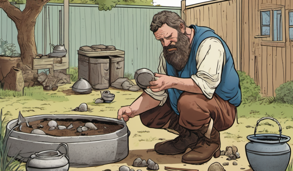Homeowner’s Backyard Noise Uncovers Denmark’s Largest Viking Hoard — AI-generated editorial illustration