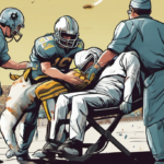 Packers WR Jayden Reed Carted Off After Head Injury vs. Jets — AI-generated editorial illustration